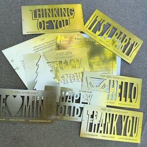 Pop Up Brass Stencils